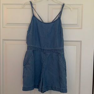 Medium Wash Denim Romper